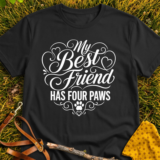 Best Friend T-shirt T-shirt in Black - Furever Mode rescue dog tee