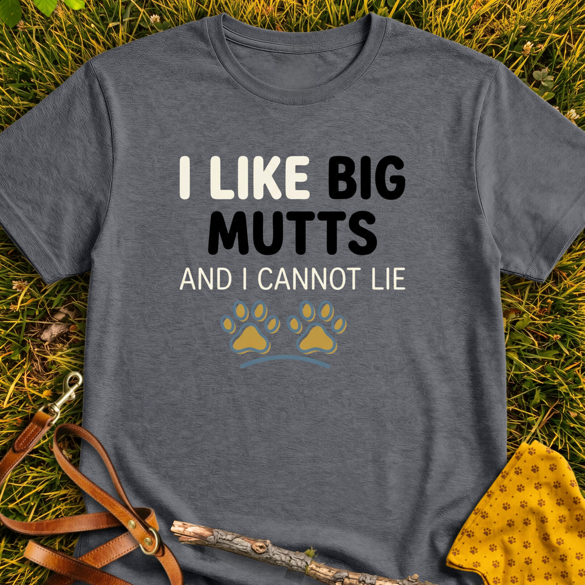 Big Mutts T-shirt T-shirt in Dark Heather - Furever Mode rescue dog tee