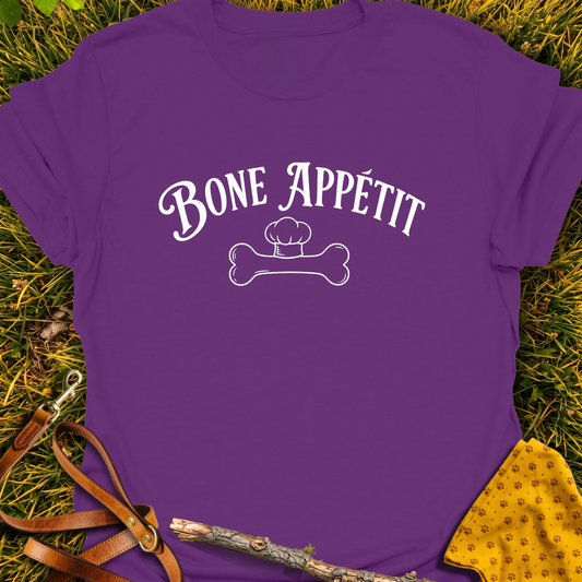 Bone Appetit T-shirt T-shirt in Purple - Furever Mode rescue dog tee