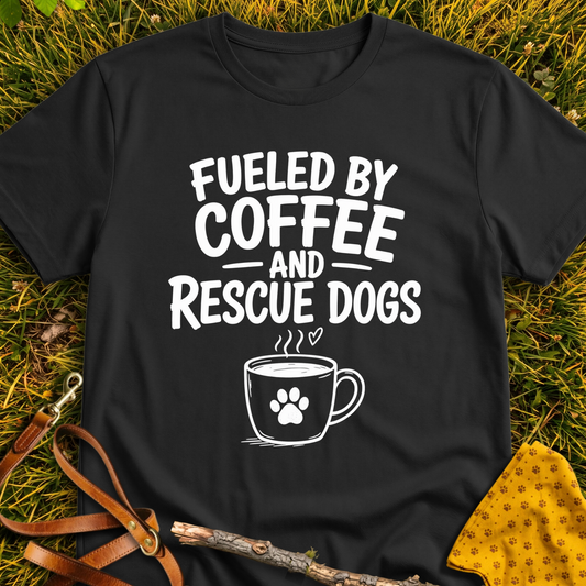Fueled By T-shirt T-shirt in Black - Furever Mode rescue dog tee