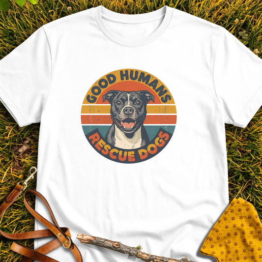 Good Humans Rescue Dogs T-shirt T-shirt in White - Furever Mode rescue dog tee
