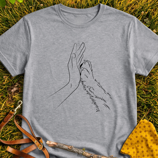 High 5 T-shirt T-shirt in Sport Grey - Furever Mode rescue dog tee