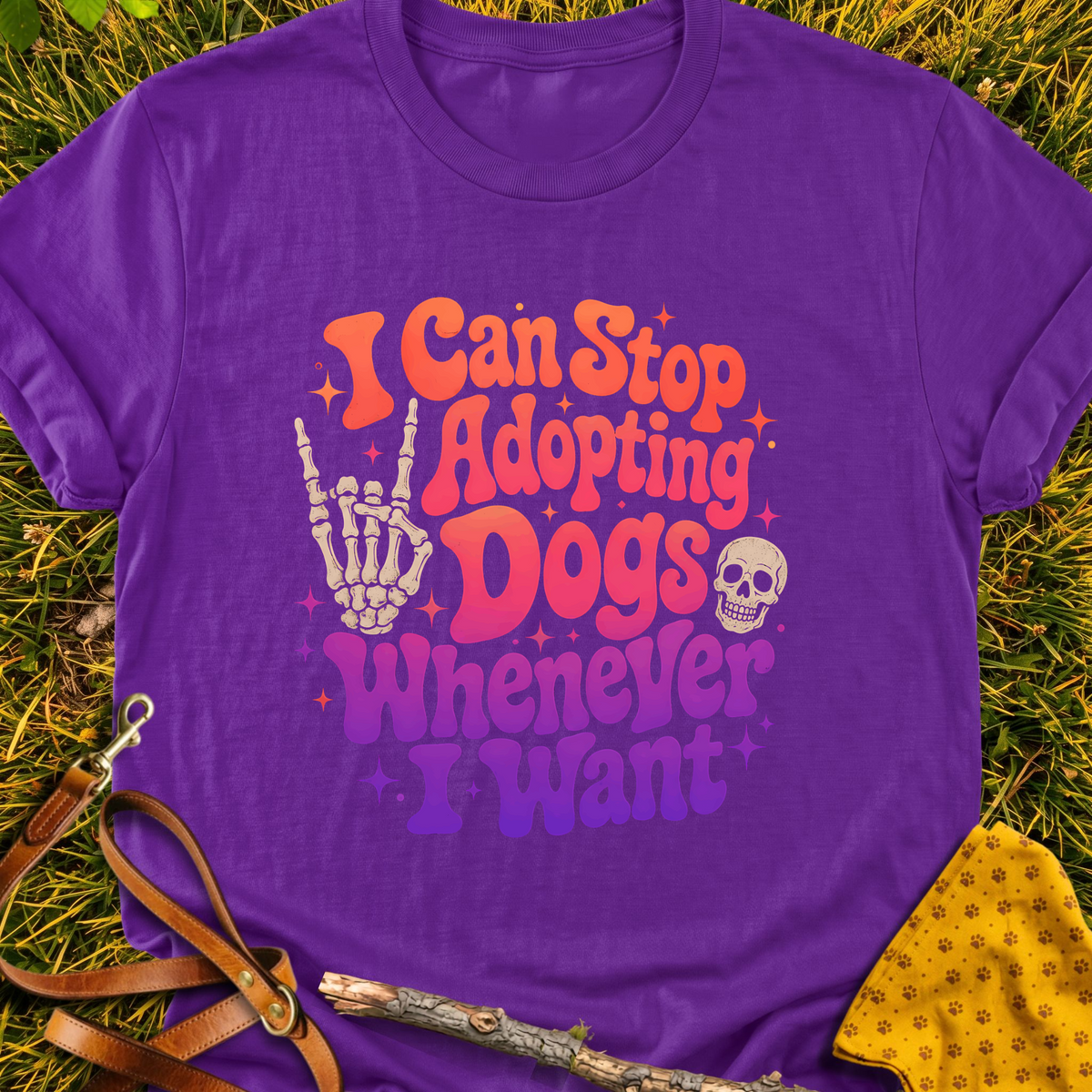 I Can Stop T-shirt T-shirt in Purple - Furever Mode rescue dog tee