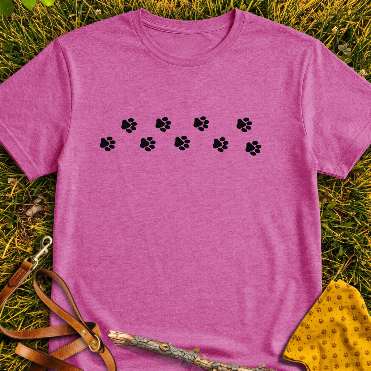 Imprints T-shirt T-shirt in Heather Berry - Furever Mode rescue dog tee