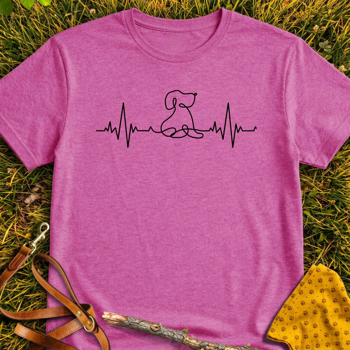 Lifeline Dog T-shirt T-shirt in Heather Berry - Furever Mode rescue dog tee