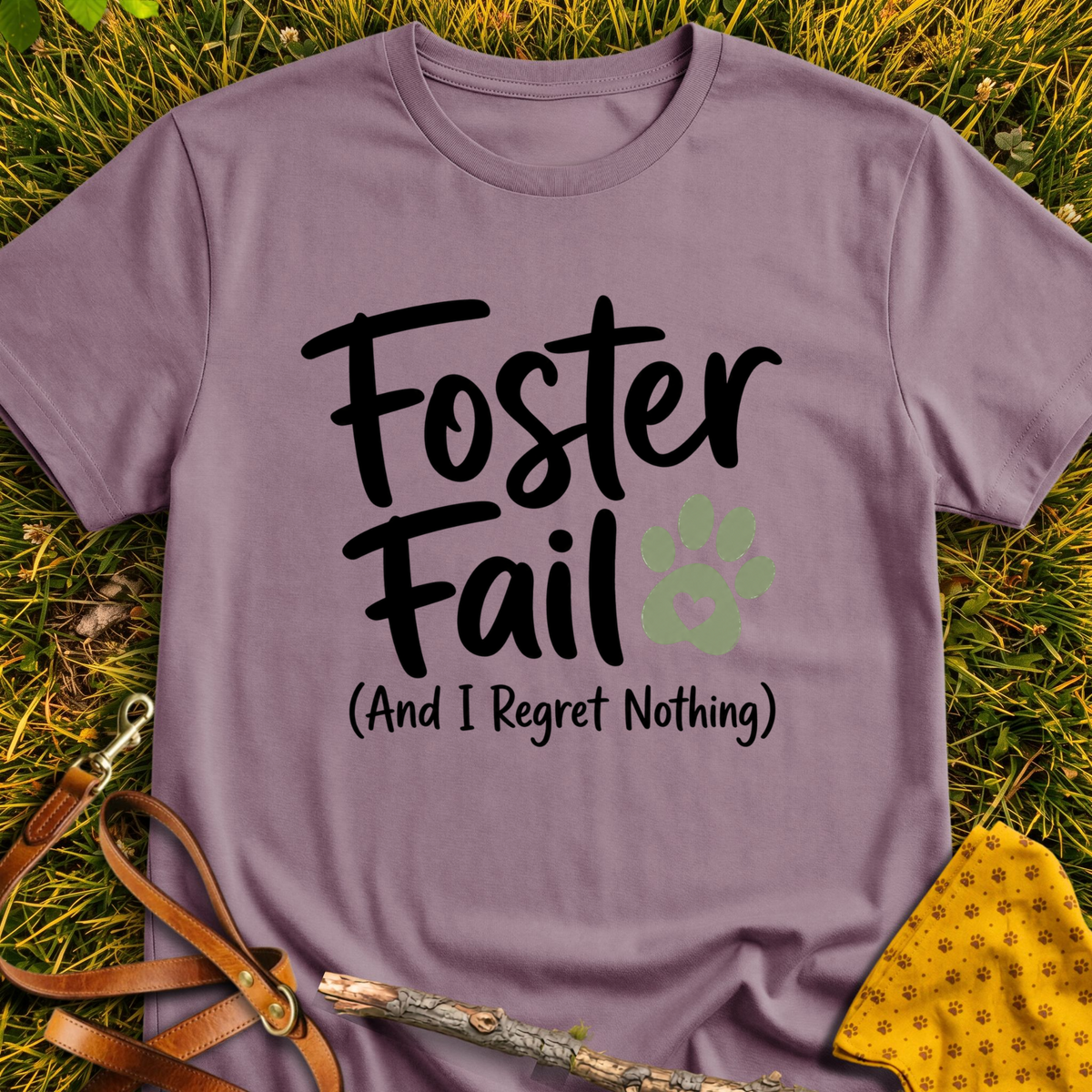 No Regrets T-shirt T-shirt in Paragon - Furever Mode rescue dog tee