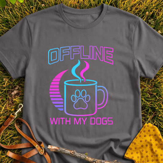 Offline Company T-shirt T-shirt in Charcoal - Furever Mode rescue dog tee