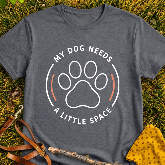 Personal Space T-shirt T-shirt in Dark Heather - Furever Mode rescue dog tee