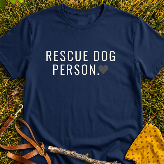 Rescue Dog Person T-shirt T-shirt in Navy - Furever Mode rescue dog tee