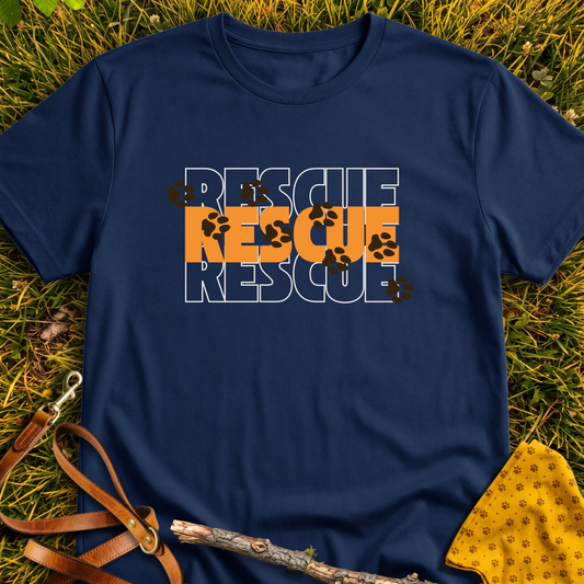 Rescue Imprints T-shirt T-shirt in Navy - Furever Mode rescue dog tee
