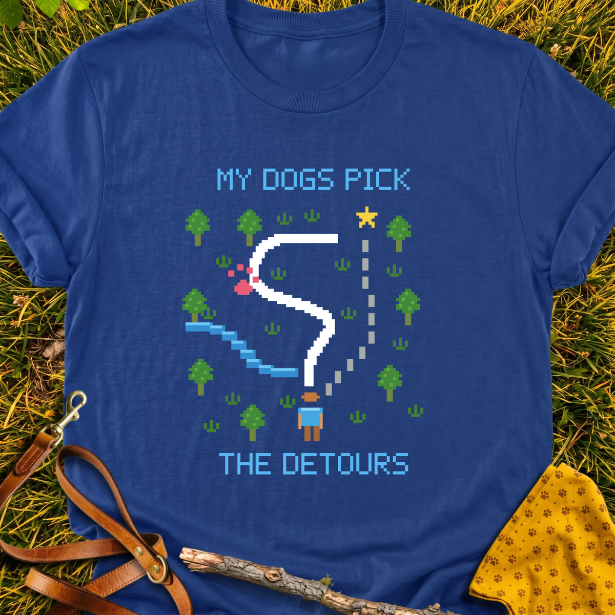 Scenic Detours T-shirt T-shirt in Metro Blue - Furever Mode rescue dog tee