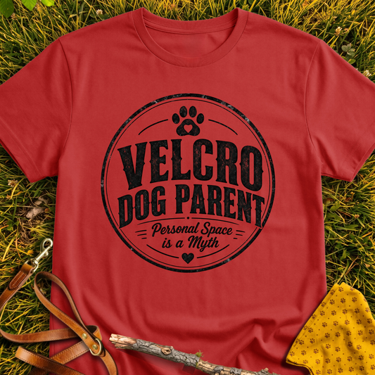 Velcro Dog T-shirt T-shirt in Red - Furever Mode rescue dog tee