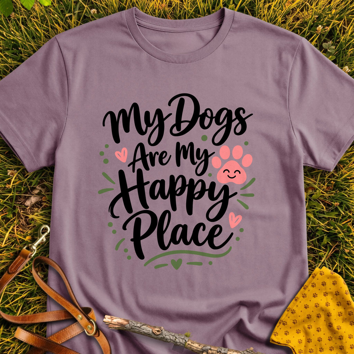 Happy Dogs T-shirt in Paragon - Furever Mode rescue dog tee