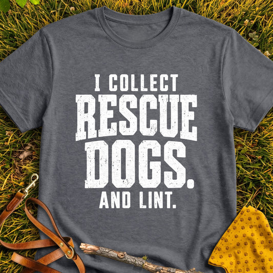 Lint Collection T-shirt in Dark Heather - Furever Mode rescue dog tee