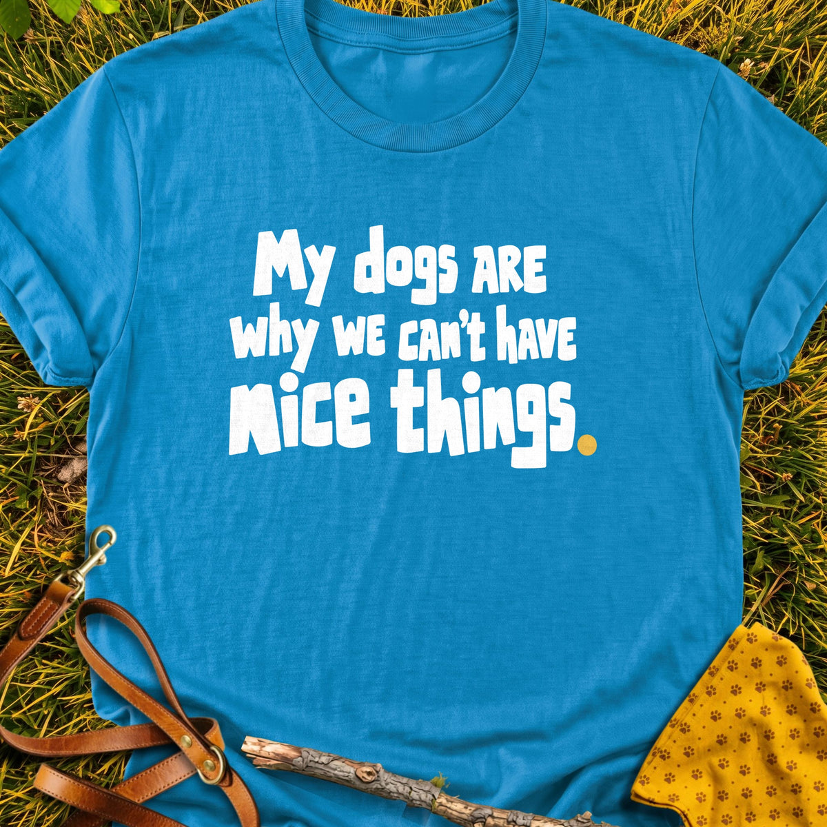 Nice Things T-shirt in Sapphire - Furever Mode rescue dog tee