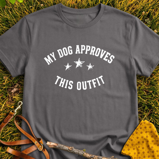 Outfit Approved T-shirt in Charcoal - Furever Mode rescue dog tee