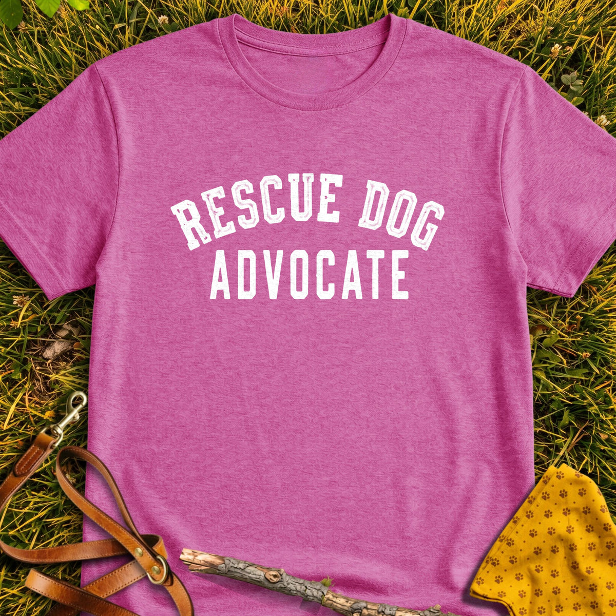 Rescue Advocate T-shirt in Heather Berry - Furever Mode rescue dog tee