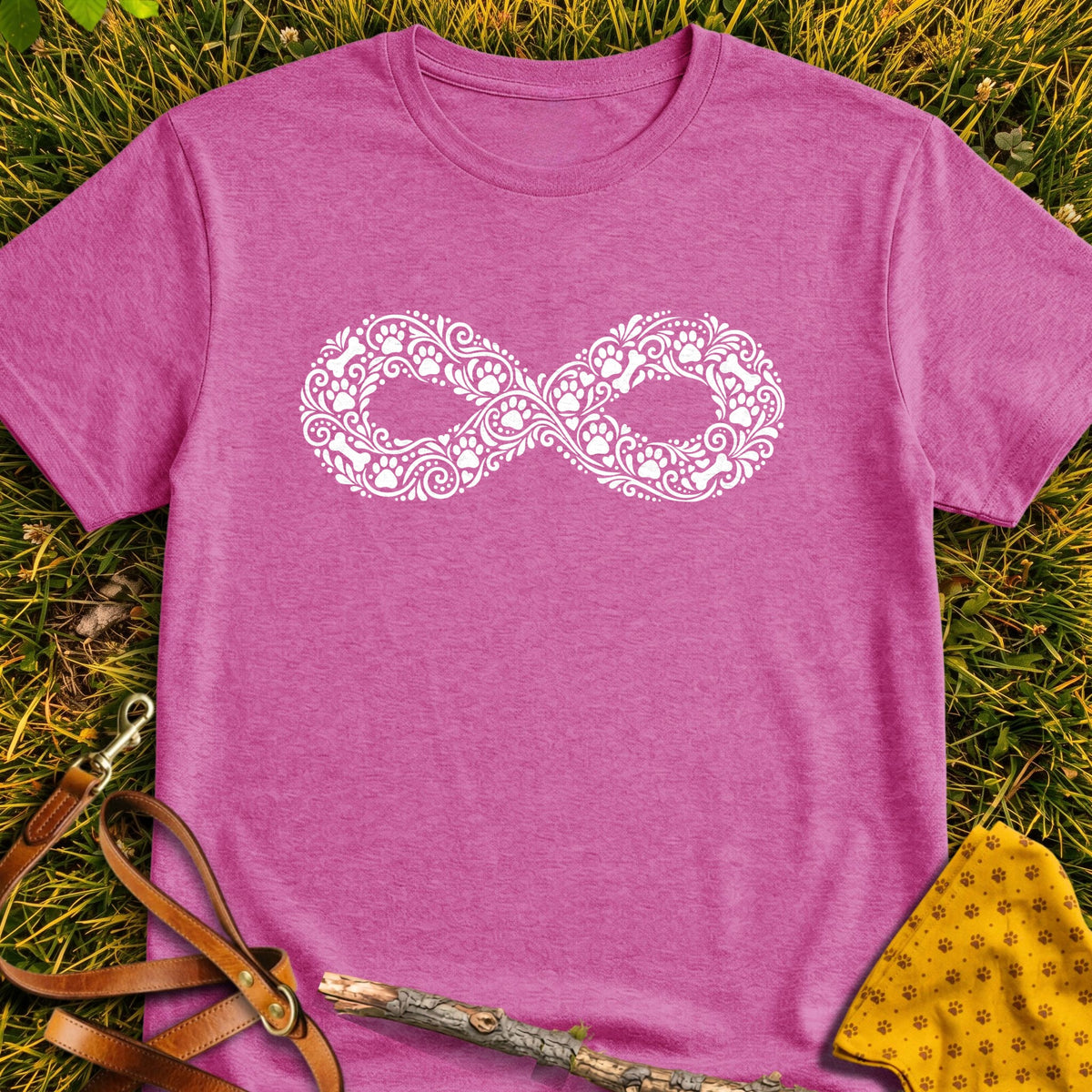 Rescue Infinity T-shirt in Heather Berry - Furever Mode rescue dog tee