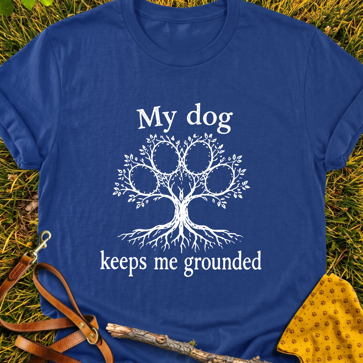 Rooted Love T-shirt in Metro Blue - Furever Mode rescue dog tee