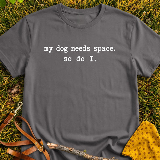 Shared Space T-shirt in Charcoal - Furever Mode rescue dog tee