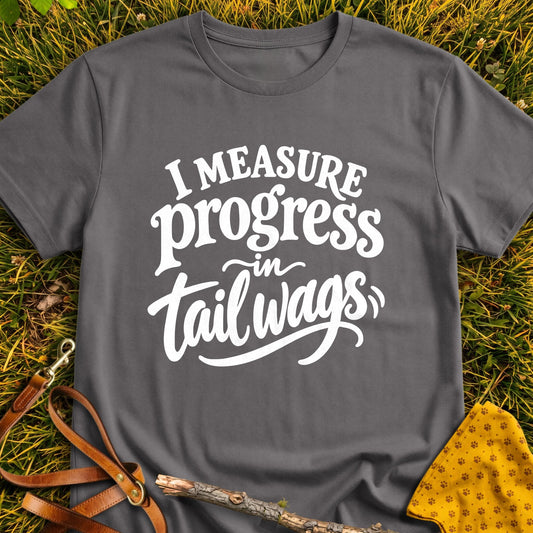 Wag Progress Refined T-shirt in Charcoal - Furever Mode rescue dog tee