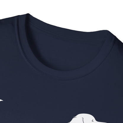 Fluffy Flower Dog Silhouette T-shirt