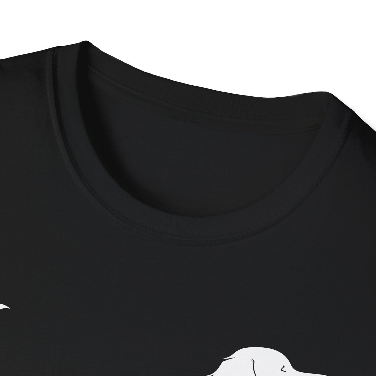 Fluffy Flower Dog Silhouette T-shirt