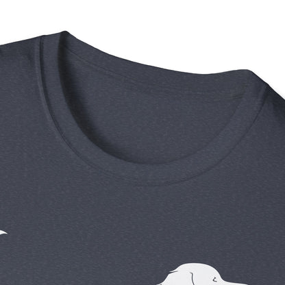 Fluffy Flower Dog Silhouette T-shirt