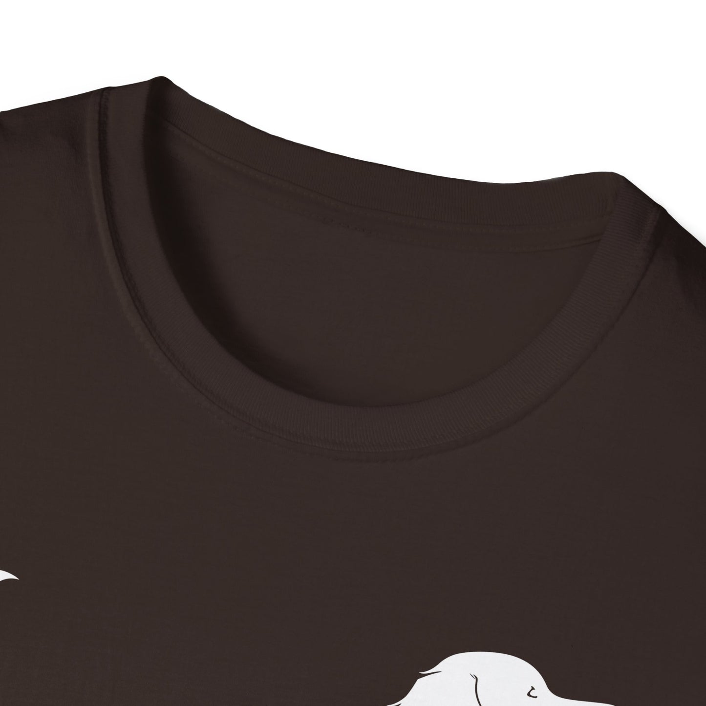 Fluffy Flower Dog Silhouette T-shirt