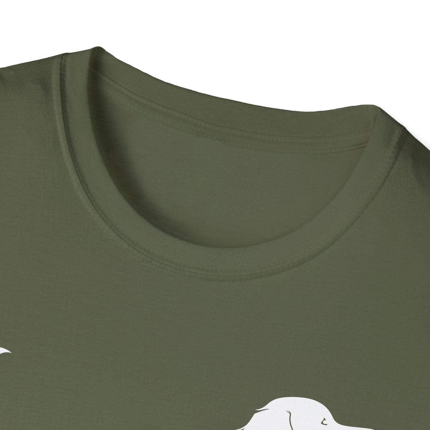 Fluffy Flower Dog Silhouette T-shirt