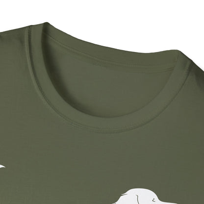 Fluffy Flower Dog Silhouette T-shirt