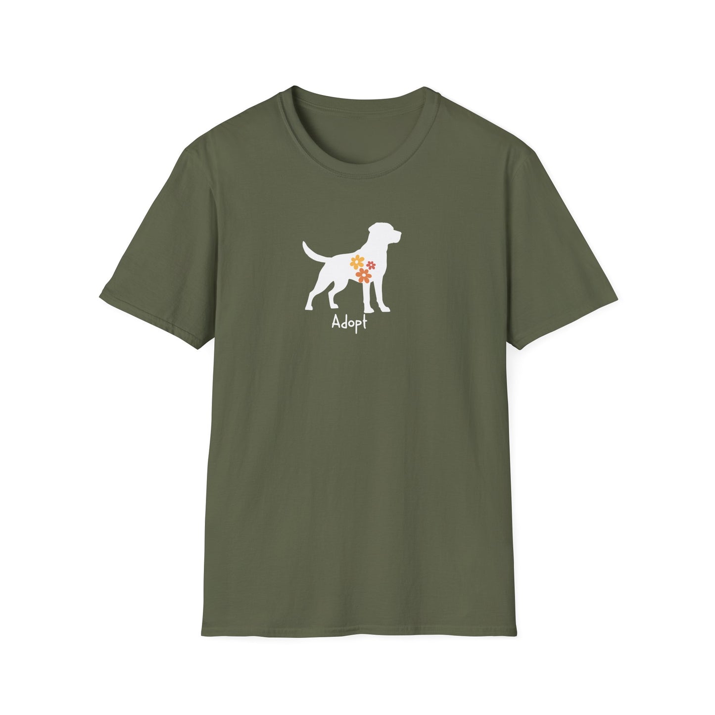 flower dog T-shirt