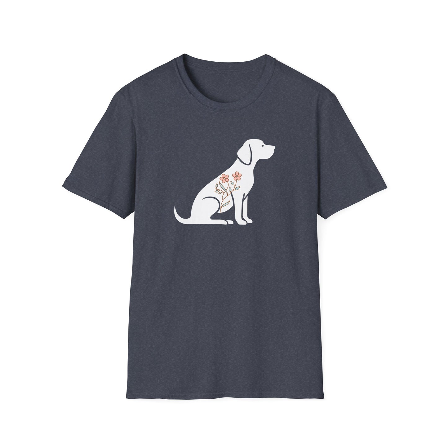Flower Dog Silhouette T-shirt