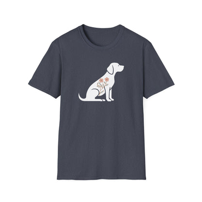 Flower Dog Silhouette T-shirt