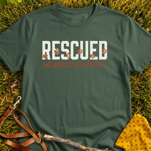 Absolutely Worth It T-shirt T-shirt in Military Green - Furever Mode rescue dog tee