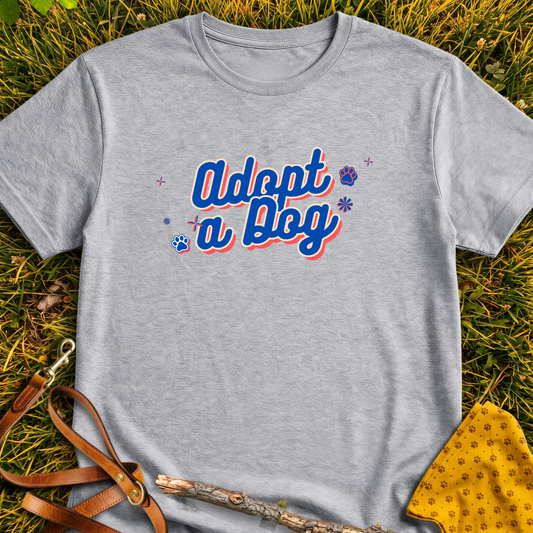 Adopt a Dog T-shirt T-shirt in Sport Grey - Furever Mode rescue dog tee