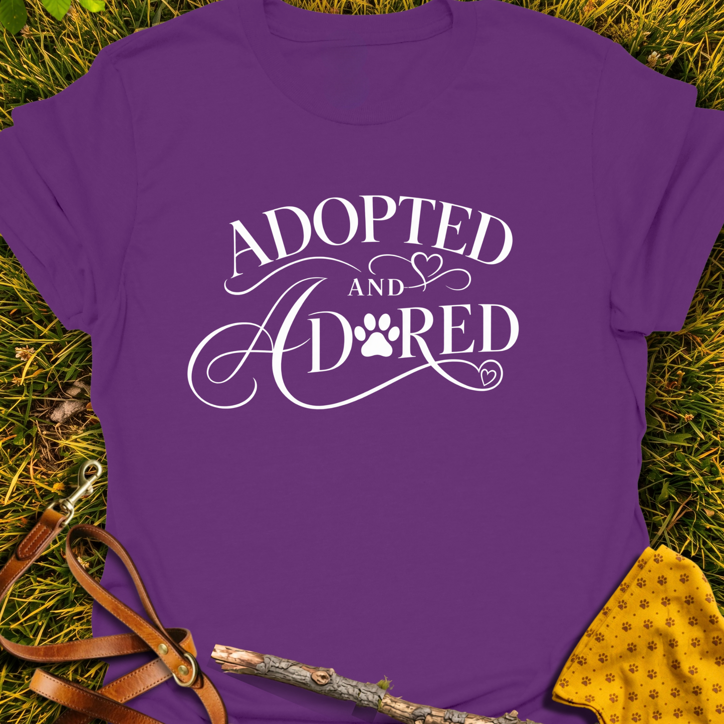 Adored T-shirt T-shirt in Purple - Furever Mode rescue dog tee