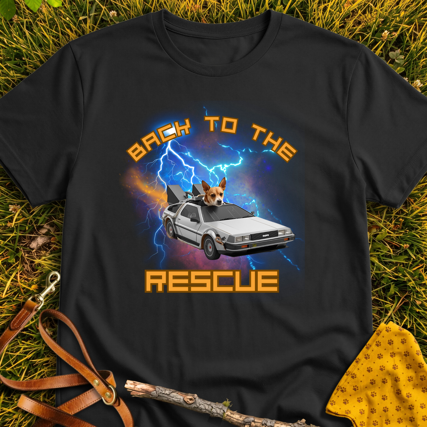 Back to the Rescue T-shirt T-shirt in Black - Furever Mode rescue dog tee