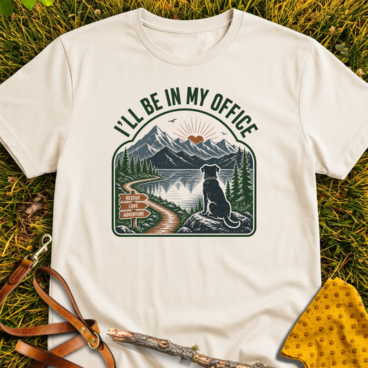 Be in My Office Hike T-Shirt T-shirt in Natural - Furever Mode rescue dog tee