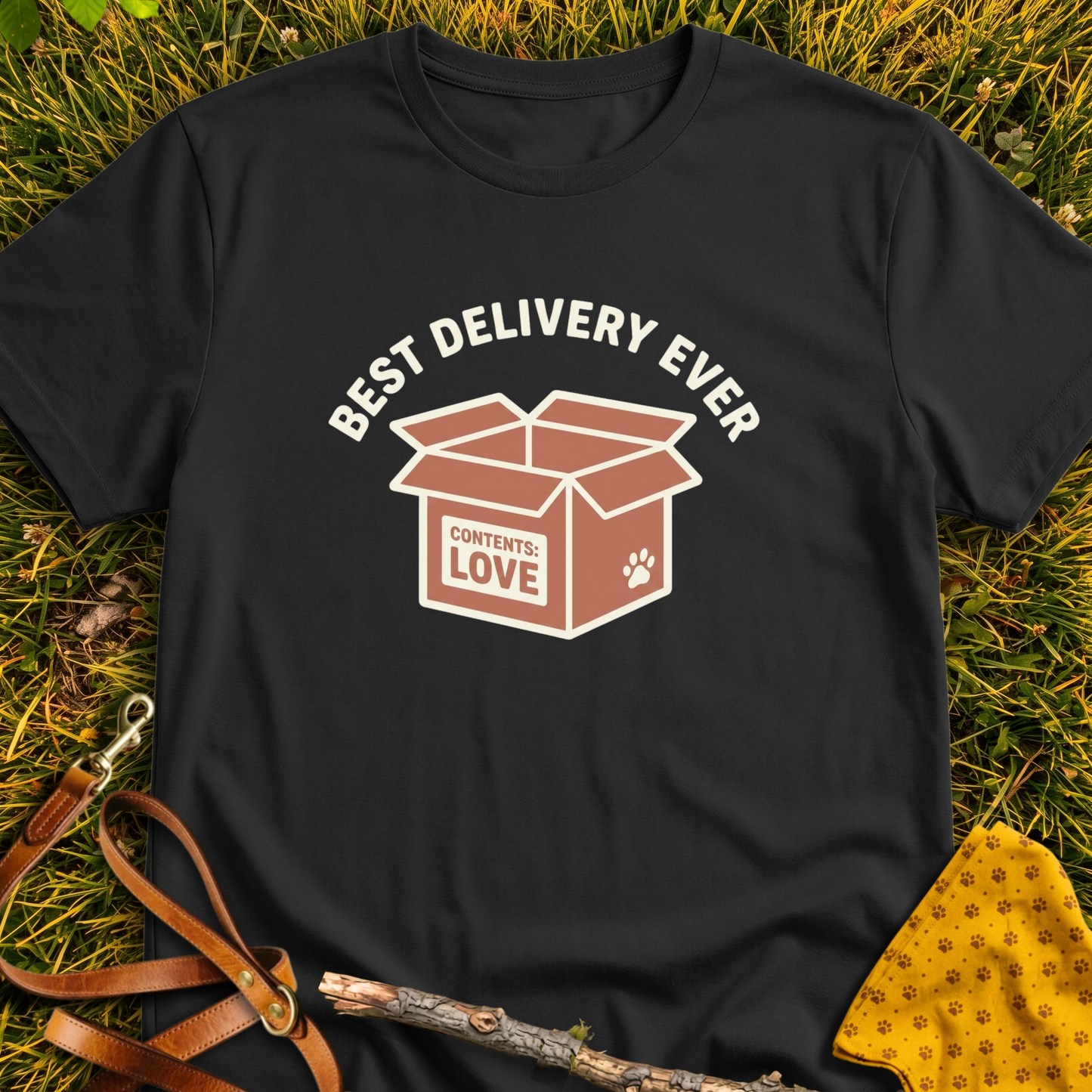Best Delivery T-shirt T-shirt in Black - Furever Mode rescue dog tee