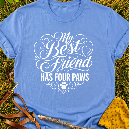 Best Friend T-shirt T-shirt in Carolina Blue - Furever Mode rescue dog tee