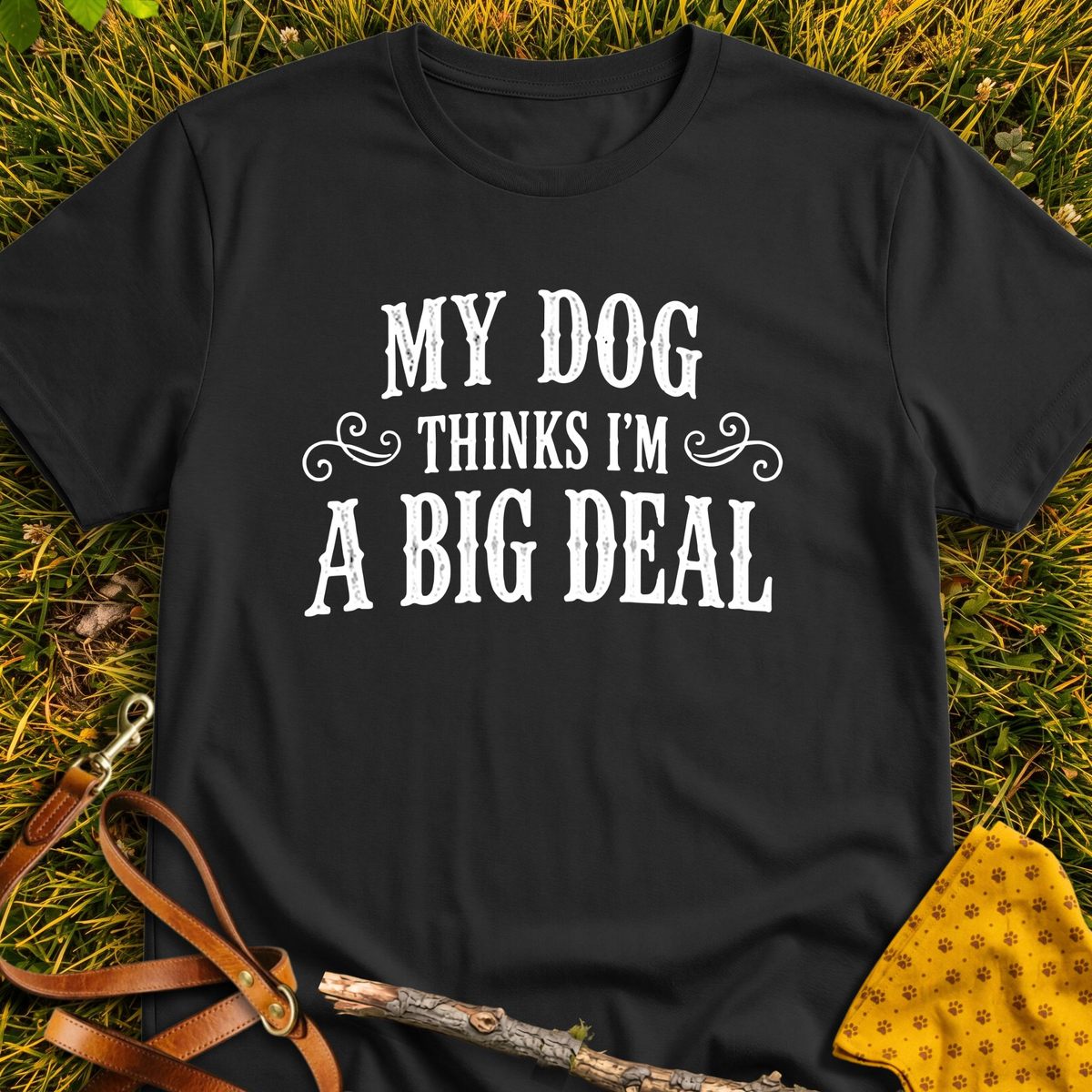 Big Deal T-shirt T-shirt in Black - Furever Mode rescue dog tee