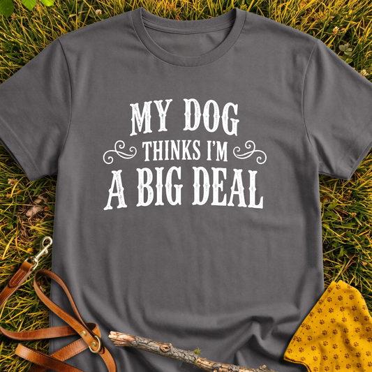 Big Deal T-shirt T-shirt in Charcoal - Furever Mode rescue dog tee