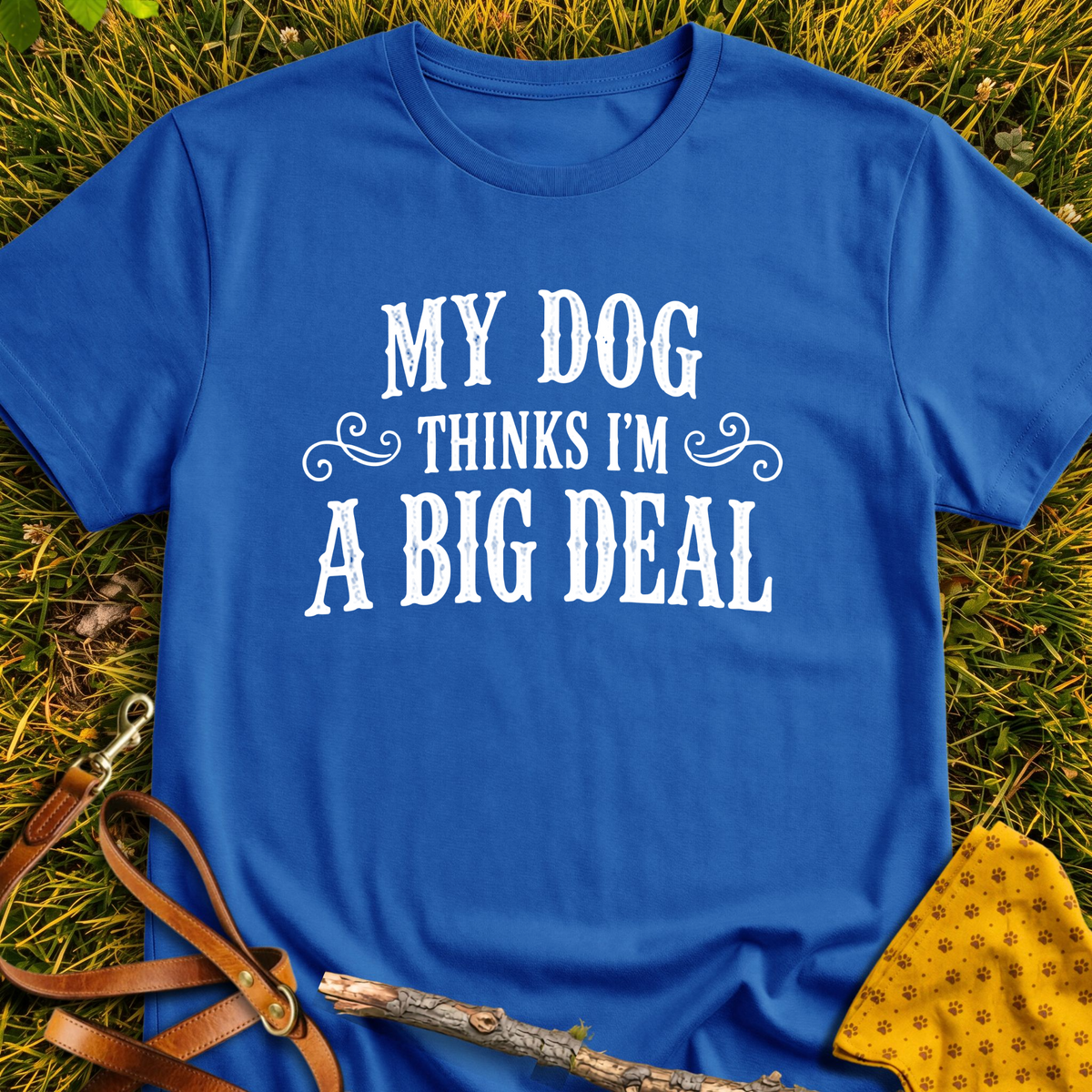 Big Deal T-shirt T-shirt in Royal - Furever Mode rescue dog tee
