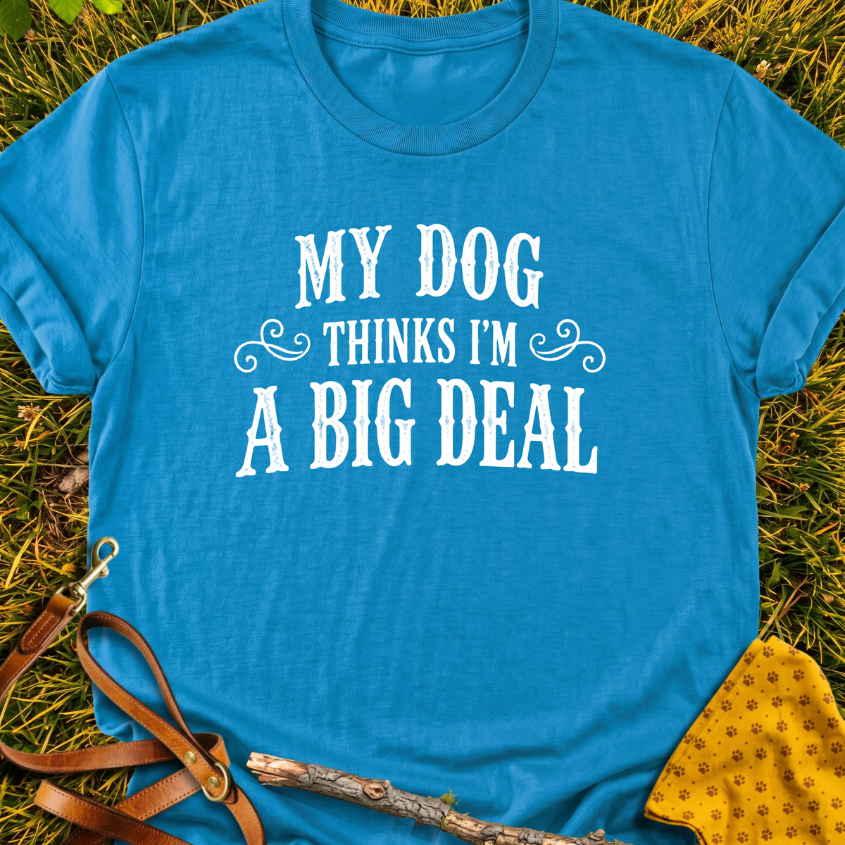 Big Deal T-shirt T-shirt in Sapphire - Furever Mode rescue dog tee