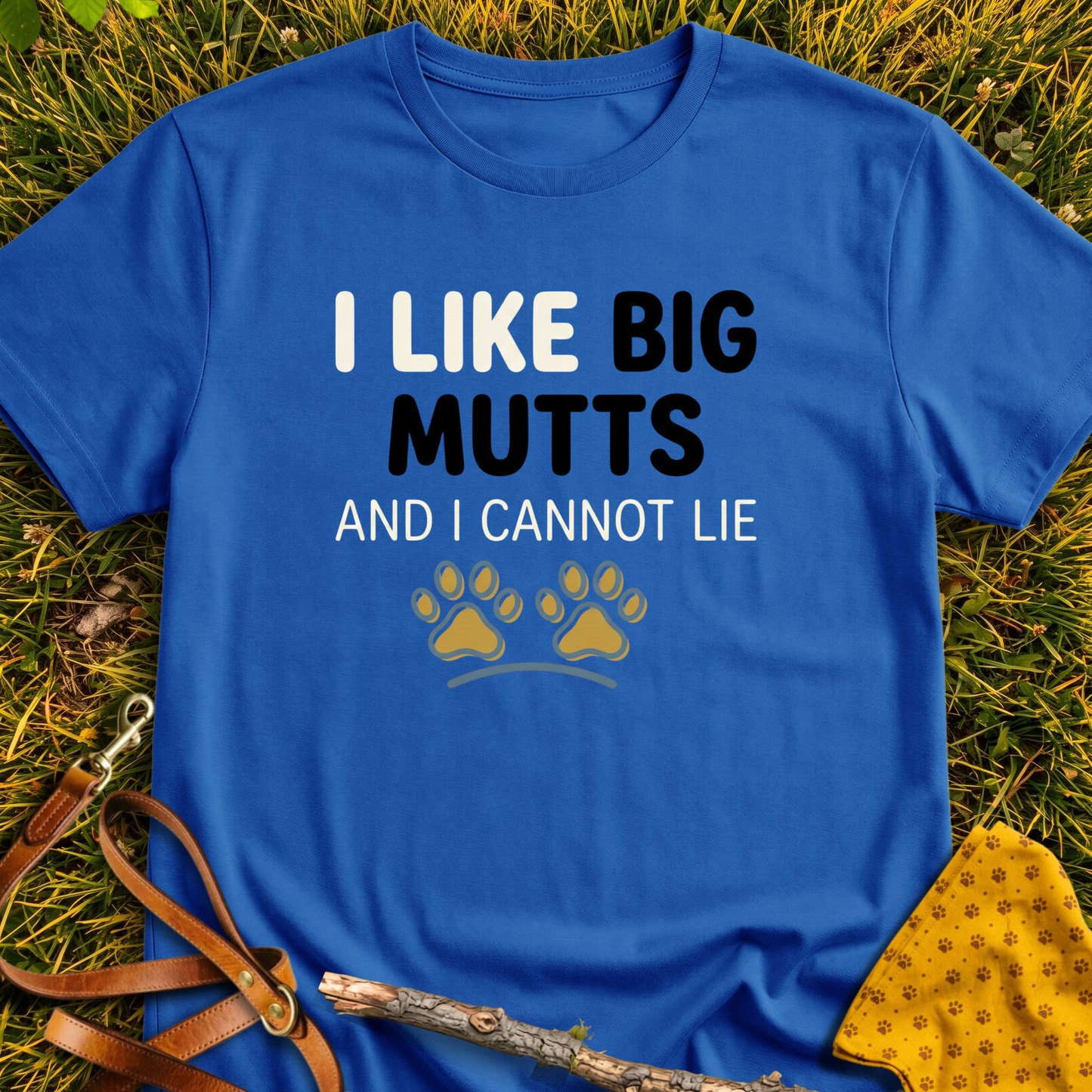Big Mutts T-shirt T-shirt in Royal - Furever Mode rescue dog tee