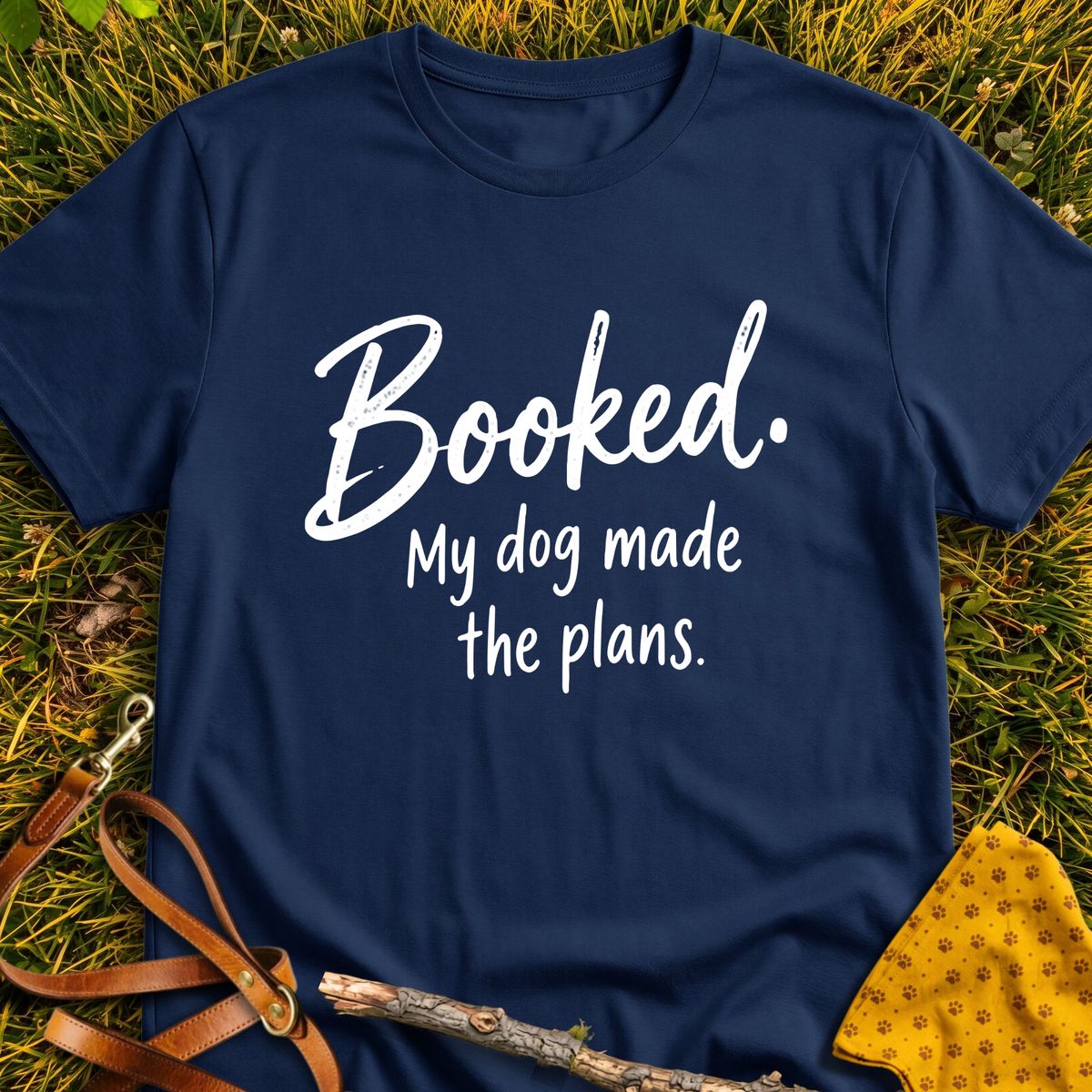 Booked T-shirt T-shirt in Navy - Furever Mode rescue dog tee