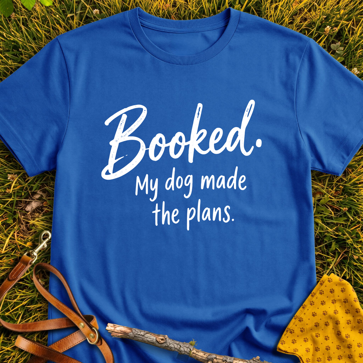 Booked T-shirt T-shirt in Royal - Furever Mode rescue dog tee