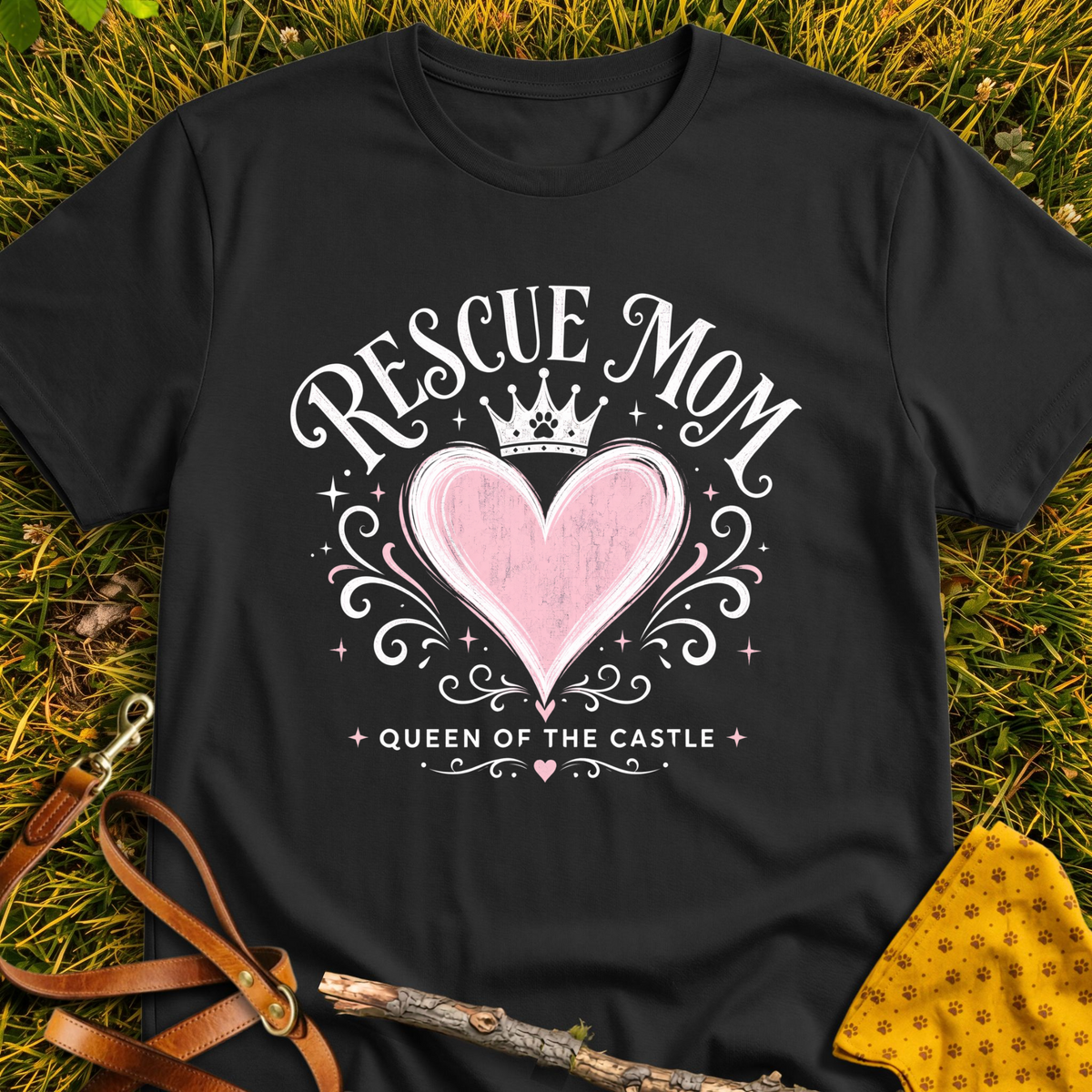 Castle Queen T-shirt T-shirt in Black - Furever Mode rescue dog tee