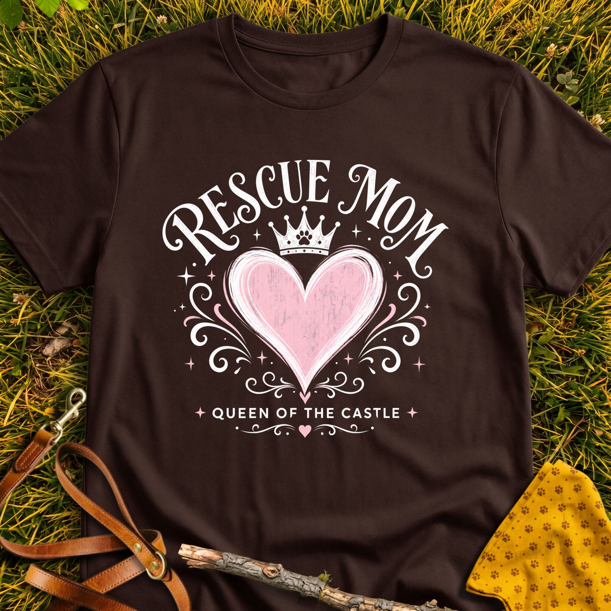 Castle Queen T-shirt T-shirt in Dark Chocolate - Furever Mode rescue dog tee